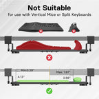 BONTEC KMT01-PJ Under Desk Keyboard Tray, Pull-Out Keyboard & Mouse Platform - Image 6