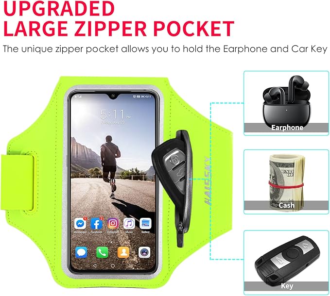 Running Armband with Earphone Bag Cell Phone Armband - Image 2