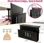Desk Side Storage, Under Desk Storage, No Drill Steel Hanging Desk Organizer - Image 3