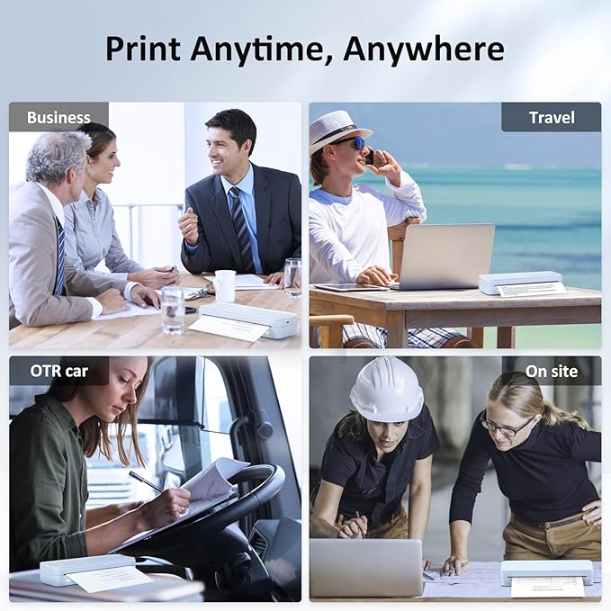 Inkless Portable Printer for Travel, Wireless Thermal Printer Supports 8.5" x - Image 6