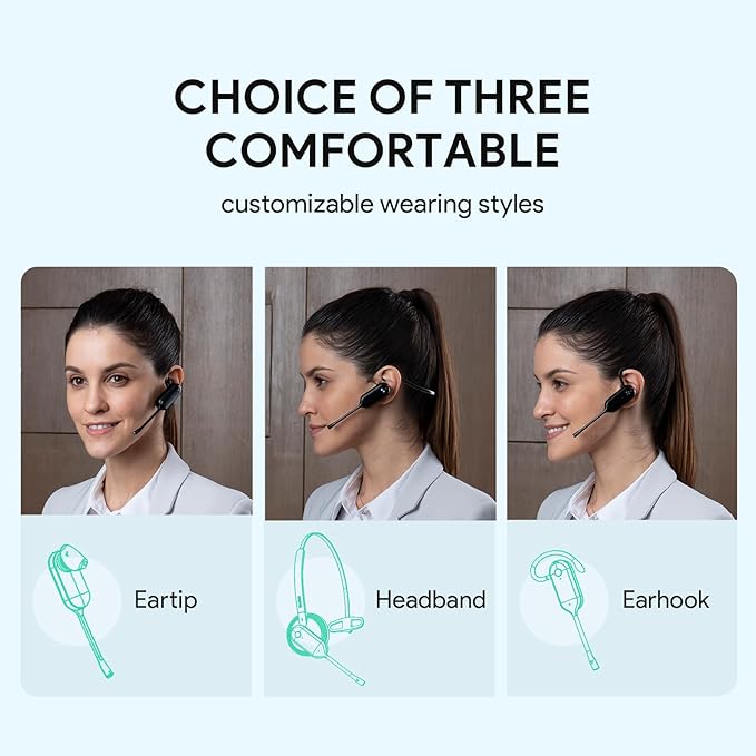 Yealink DECT Wireless Headset WH63, Mono Single Ear Office Headset - Image 6