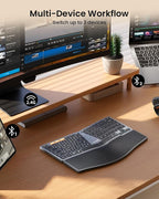 ProtoArc Bluetooth Ergonomic Keyboard, EK04 Mini Compact Wireless Ergo Split - Image 5
