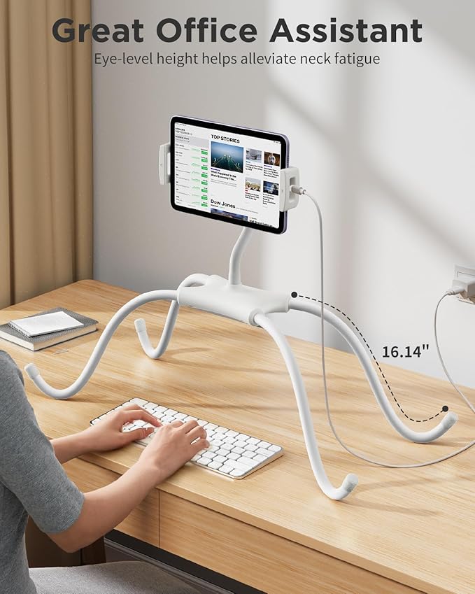 SAIJI iPad Stand, Adjustable Ergonomic Tablet Holder - Image 6
