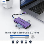 USB C Hub, QGeeM USB 4k to HDMI Adapter, 7 in 1 USB-C Dongle - Image 5