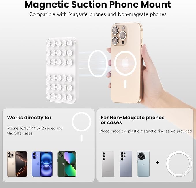 Patented Magnetic Sticky Phone Suction Grip Mount - Image 2