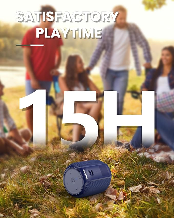 NOTABRICK Ki Bluetooth Speaker, 15W Stereo Sound, Active Extra Bass, IPX6 Water - Image 5