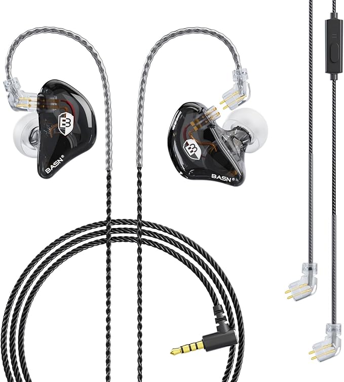 BASN Bsinger Professional in Ear Monitor Headphones, Dual Drivers 2-Pin IEM by BASNAudio