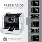 NUCOUN VC-7S Silver Bank Grade Money Counter Machine Mixed Denomination Value - Image 3