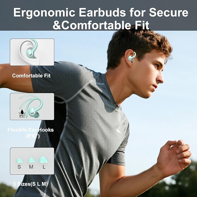Wireless Earbuds Bluetooth 5.3 Headphones Sports, 48Hrs Playtime Bluetooth - Image 5