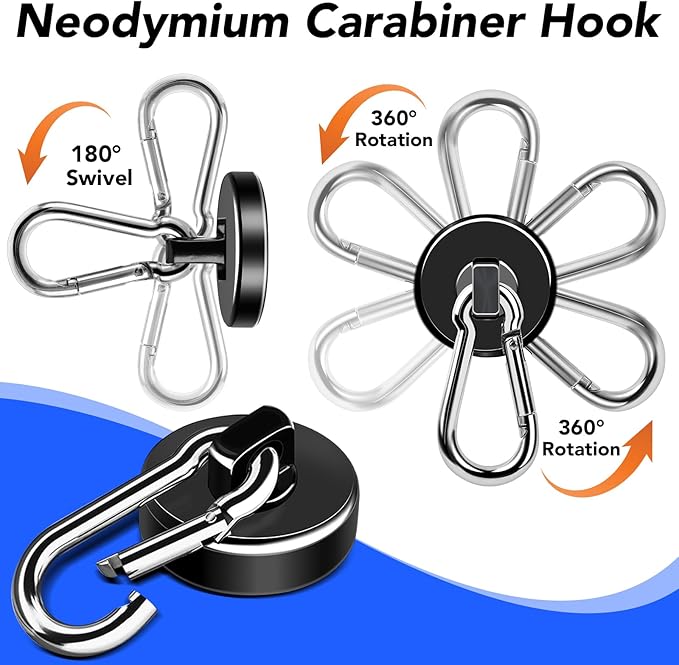LOVIMAG Strong Magnetic Hooks, 70LBS Magnetic Hooks Heavy Duty Strong Neodymium - Image 5