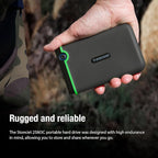 Transcend 4TB SJ25M3C, USB 3.1 Portable Hard Drive Rugged, Anti-Shock Resistant - Image 4