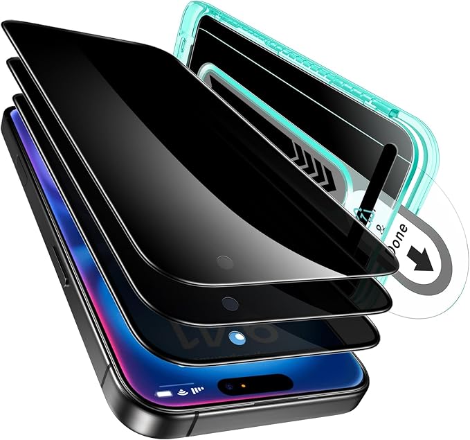 ESR 3 Pack for iPhone 16 / iPhone 15 Privacy Screen Protector, Anti-spy by ESR