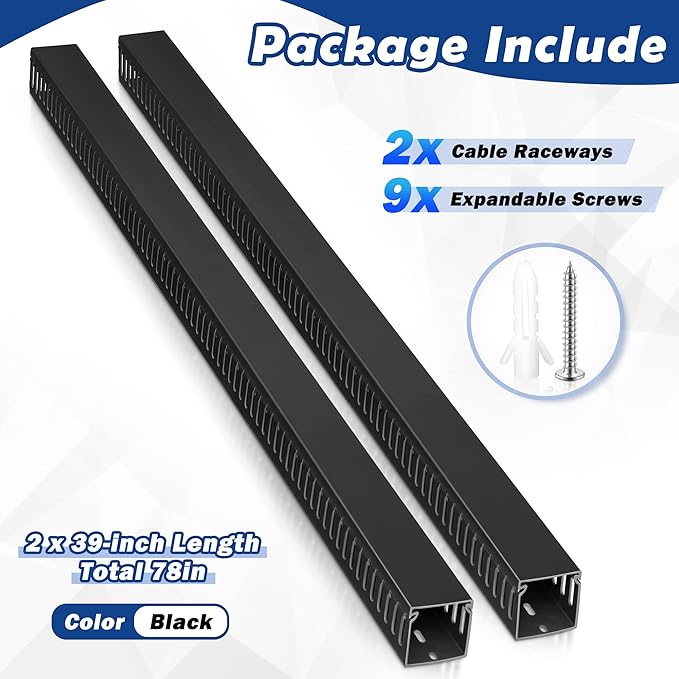 ZhiYo Cable Raceway 78in, Server Rack Cable Management Under Desk Cord Organizer - Image 5