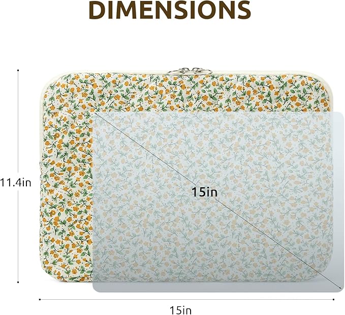 Puffy Laptop Sleeve 13-15.6 Inch Cute Quilted Laptop Protective Case Padded - Image 7