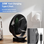 Clip on Fan, Rechargeable Portable Fan, 8 Inch Small Desk Fan - 10000mAh - Image 6