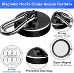 LOVIMAG Magnetic Hooks, 150LBS Strong Magnet Hooks Black Swivel Magnetic Hook - Image 4