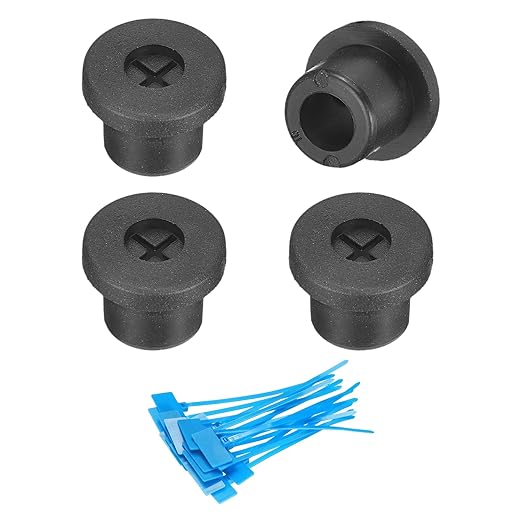 uxcell 4Pcs Cable Cord Grommet, 3/8" Rubber Desk Grommets Wire Pass Through by uxcell