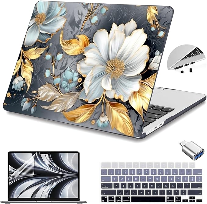Teryeefi Compatible for 2022-2025 MacBook Air 13.6 inch Case M4 A3240/M3 A3113/ by Teryeefi