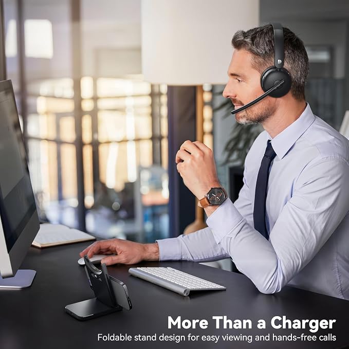 Wireless Headset with Mic for Work, Wireless Headset with Microphone, Smart - Image 5