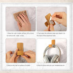 Weewooday 4 Pieces Headphone Hanger Holder Desk Adhesive Headphone Hook Wall - Image 4