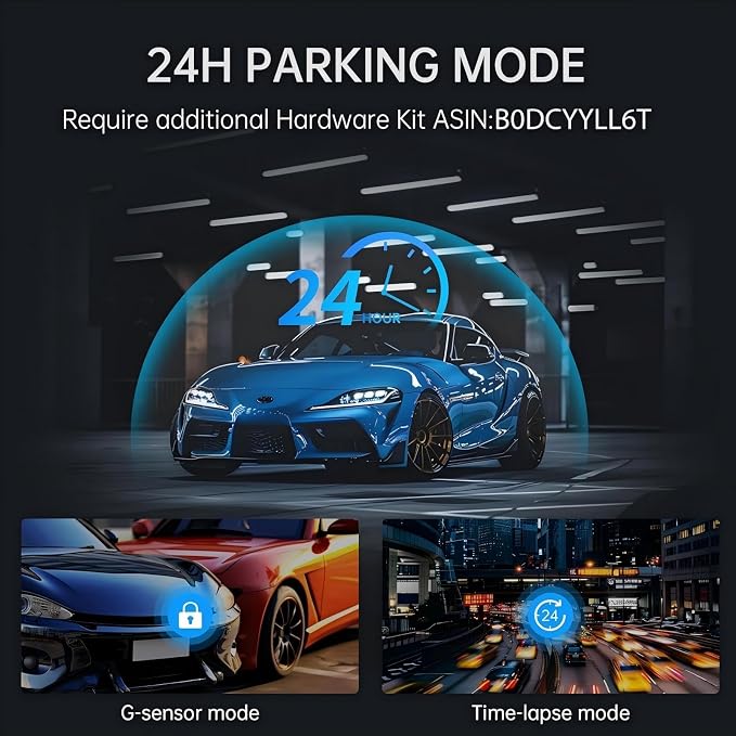 Mirror Dual Dash Camera for Car, Dashcam 4K Front 1080P IMX307 Rear View/ADAS - Image 9