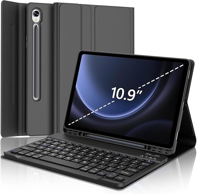 Galaxy Tab S9 FE Case with Keyboard 5G 10.9 Inch 2023, Keyboard by Unknown