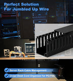 99in Professional Server Rack Cable Management Raceway, H2.4in x W2in Large - Image 5