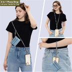 Clip and Go Strap for Phone Silver Metal Chain - Image 2