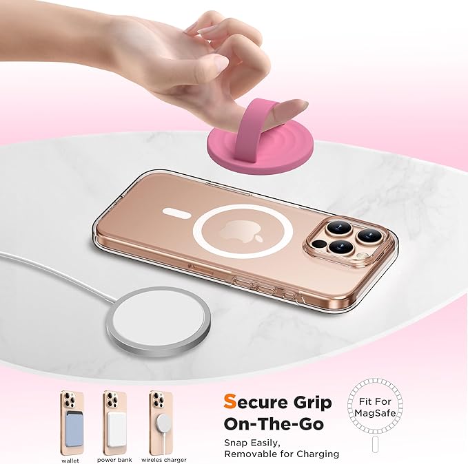 Magnetic Phone Ring Grip Holder, Silicone Finger Loop Grip, Compatible - Image 4