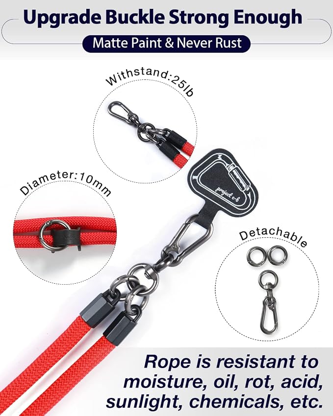 project-cb Cell Phone Lanyard ×1, Tether Tab ×2, Universal Adjustable Phone - Image 3