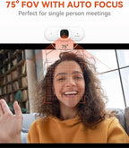 NUROUM V15AF 2K Webcam for PC, 1080p 60FPS AutoFocus Web Camera - Image 4