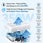 DOACE 350W Travel Voltage Converter US to Europe 220V to 110V Converter - Image 2