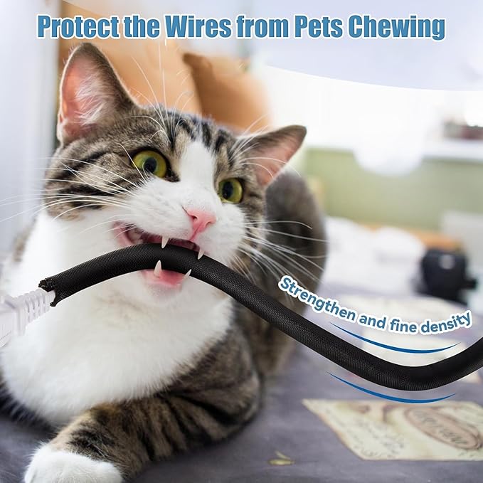 1 inch Cord Protectors from Pets No Chew, 10ft Wire Protector Cord Covers - Image 3