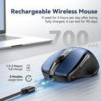 Bluetooth Mouse Rechargeable Wireless Mouse, 4800 DPI Optical Tracking - Image 3