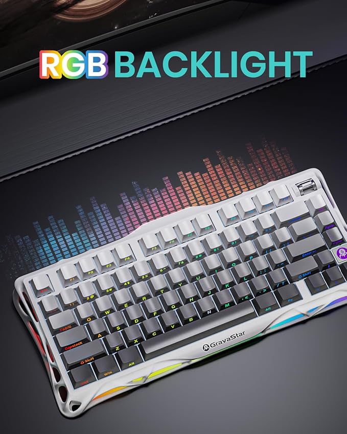 GravaStar Mercury K1 75% Wireless Mechanical Gaming Keyboard, Aluminum Alloy - Image 4