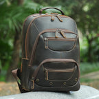 TIDING Men's Full Grain Leather Backpack Fits 16" Laptop, Vintage Business - Image 7