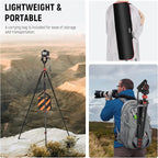 NEEWER 72" Fluid Head Video Tripod Monopod, Aluminum Alloy QR Plate Compatible - Image 8