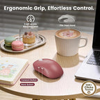 Wireless Keyboard and Mouse Combo, Magnetic Soft-Touch Wrist Rest, Round Keycaps - Image 6