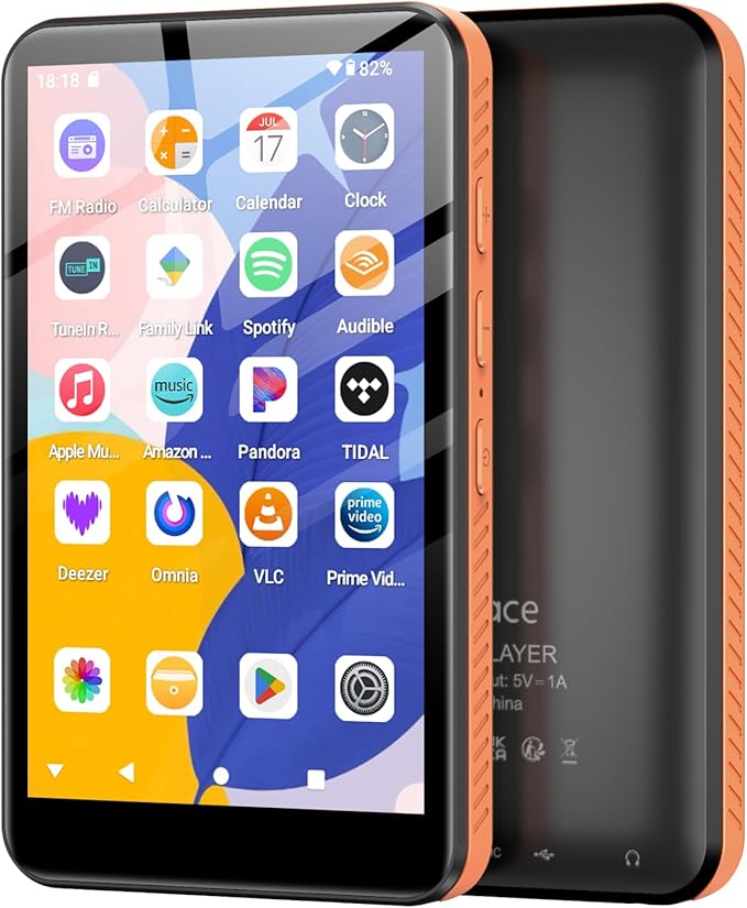 160GB MP3 Player with Bluetooth WiFi, Android 13 MP3 & MP4 Players with 4" by FanvaceMP3Player