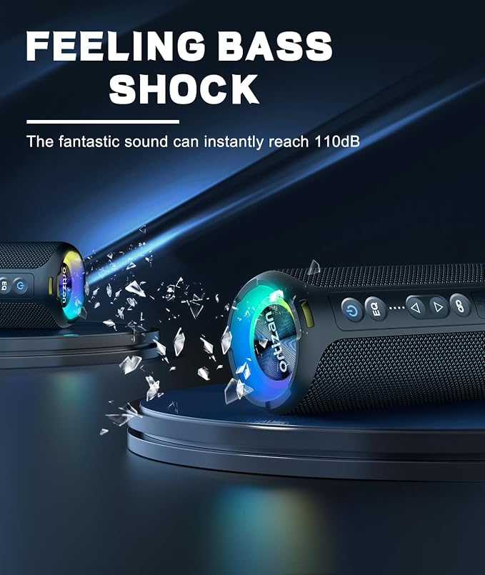Ortizan Bluetooth Speakers, Portable Wireless Stereo Speaker - Image 7