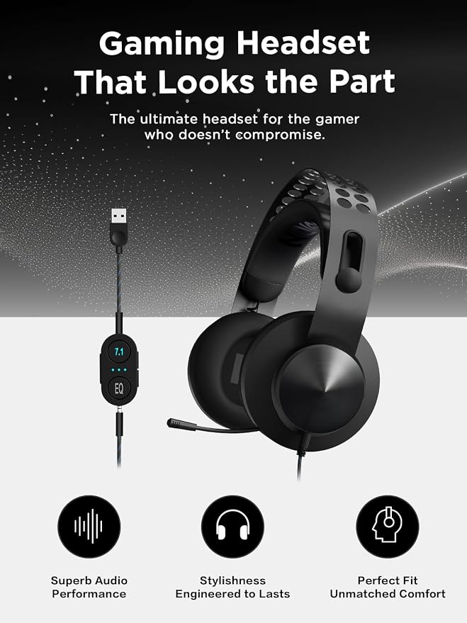 Lenovo Legion H500 PRO 7.1 Surround Sound Gaming Headset, Noise-Cancelling Mic - Image 5