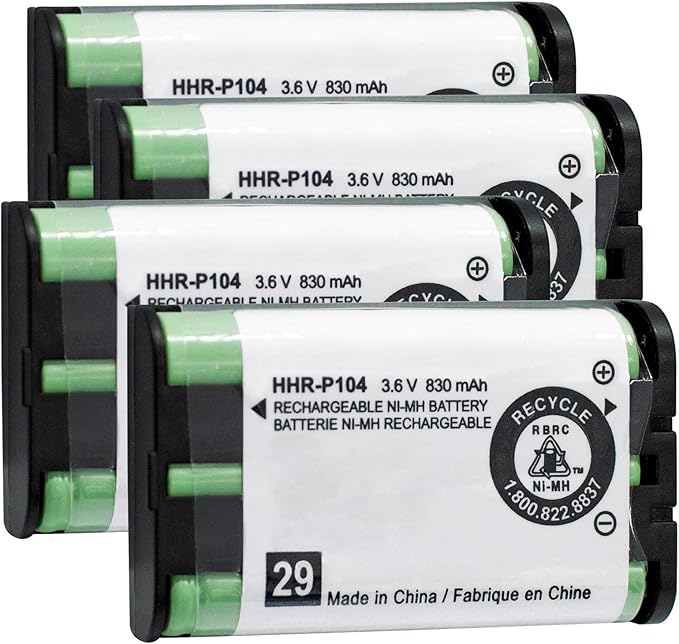 4PACK Cordless Phone HHR-P104 3.6V 830mAh Battery NI-MH AAA Rechargeable Battery by TrianglePatt