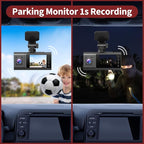 2025 Dash Cam, 3 Channel Dash Cam Front and Rear Inside, Interior Car Camera - Image 3