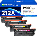 212A Toner Cartridges 4 Pack by KingKJInkToner