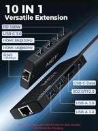 MCY USB C Hub, Laptop Docking Station Dual Monitor Single 8K, 10 in 1 Type-C - Image 2