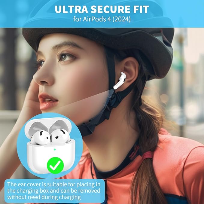 for AirPods 4 Ear Tips Covers Sport Anti Slip Anti Scratche Skin Soft Silicone - Image 2
