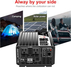 Xijia 1500W Pure Sine Wave LCD-Display Solar Power DC 12V Inverter AC 120V 60HZ - Image 10