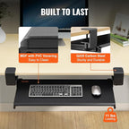 VEVOR Clamp on Keyboard Tray Under Desk, Desk Keyboard Tray Slide Out - Image 6