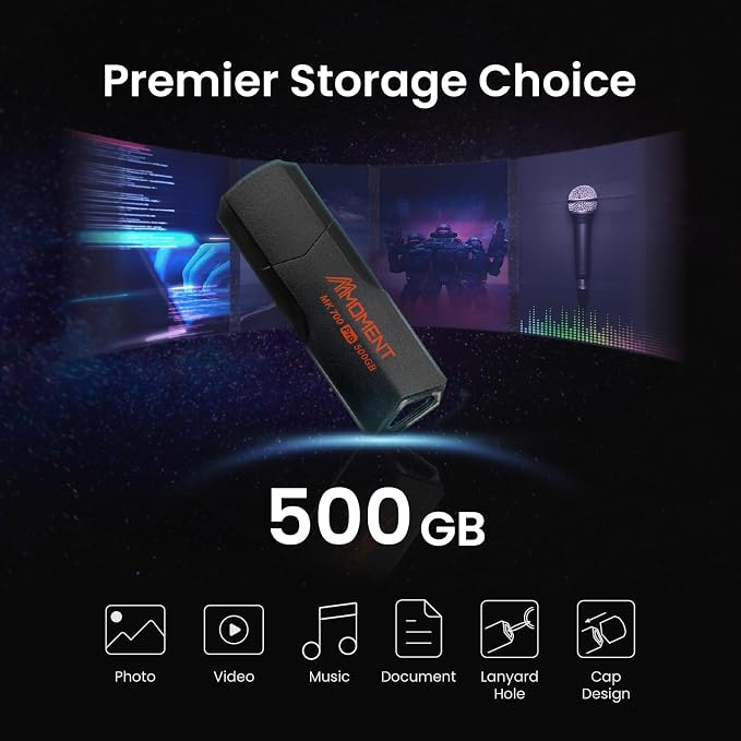MMOMENT MK700 500GB USB 3.2 Gen2x1 Flash Drive, Read Speed up to 600MB/s - Image 5