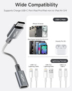 2 Pack Lightning to USB C Adapter, Lightning Female to USB C Male Cable Adapter - Image 8